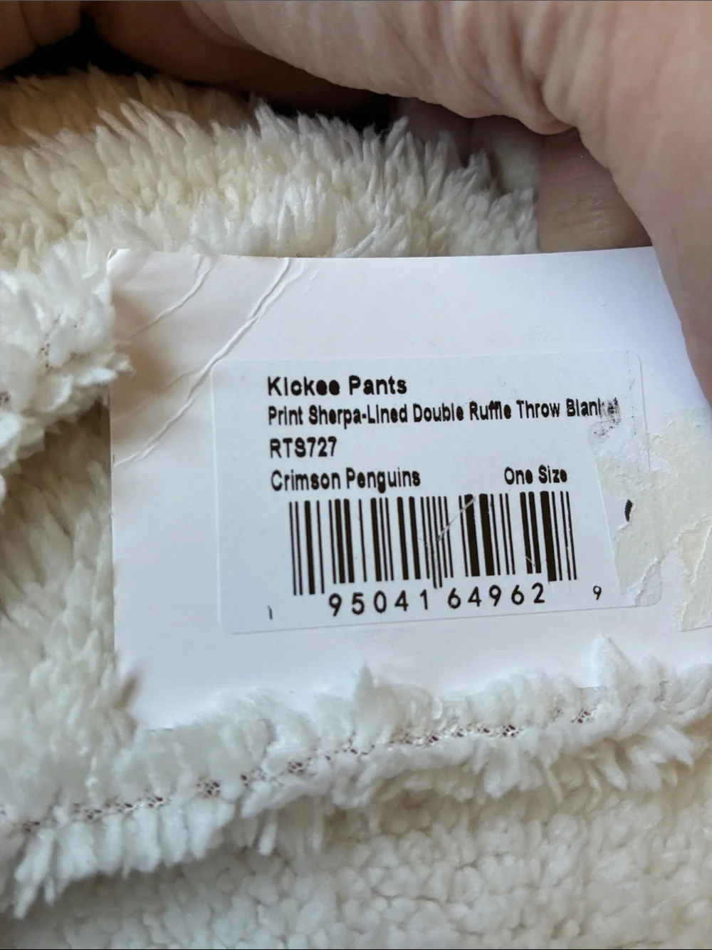 Kickee Pants Red Penguin Print Ruffle Baby Blanket